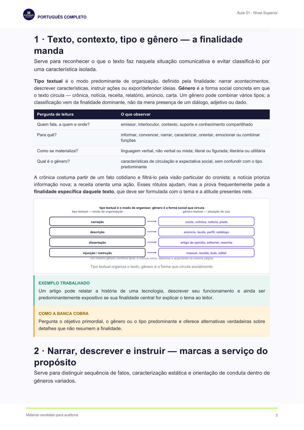 Página 3 — Teoria e quadros de apoio